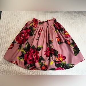 Beulah Floral Print Full High waist a-line Skirt
